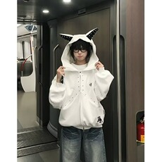 开衫卫衣男女春秋季韩版宽松设计感小众百搭外套潮WYX204-P66，女装短外套，星座208-5