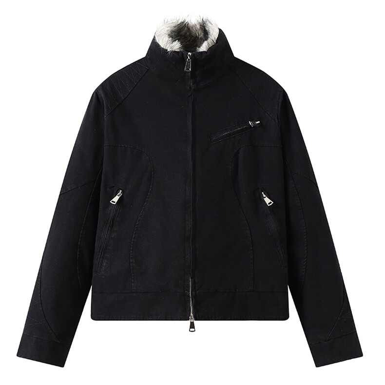 自家图纯棉高品质座山雕立领加绒外套保暖棉衣XZ212-QWY308-P177，男装棉衣，星座212