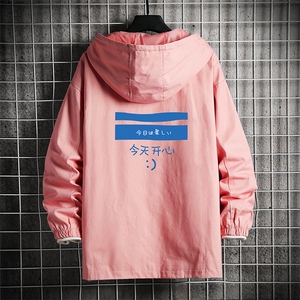 JK41033-P85 加棉款-P115 纯棉连帽夹克男士大码工装夹克男 网格图片