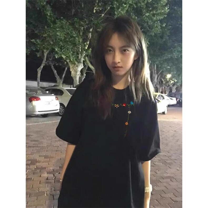 万针全刺绣工艺抖音得物高品质260克重磅纯棉双纱美式高街短袖T恤,男装T恤,电商A486-1