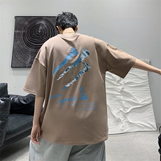2025夏季原创设计印花港风休闲宽松T恤B266-DX02-P30，男装T恤，星座B257-1