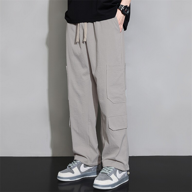 潮流前线日系潮牌夏季新款男士设计感宽松休闲裤CK2319-P45,男装休闲裤,星座717