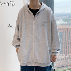 KS21092-P38加绒-P43连帽开衫卫衣男运动外套大码班服，男装卫衣，电商A040