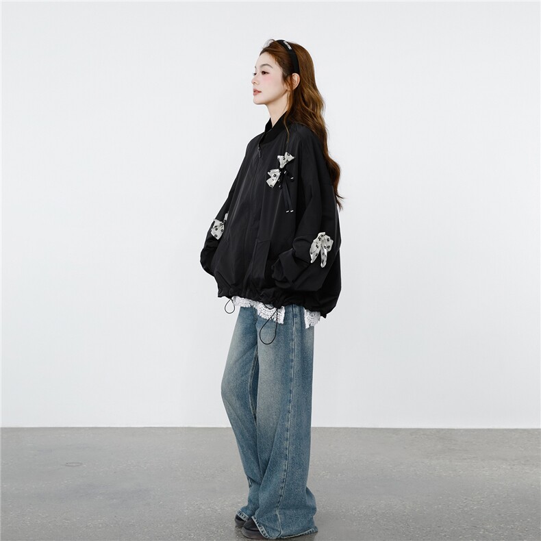 2026新款春装黑色蝴蝶结短外套2D009-2602P145控238,女装短外套,2D009