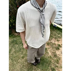DXT89HH-特P48老钱风cleanfit针织短袖T恤男夏季潮牌，男装T恤，星座1007（原301D）