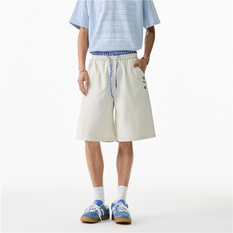 抖音品质夏季新款舒适刺绣宽松短裤B315-K25786-特p25控48,男装休闲裤,电商B315