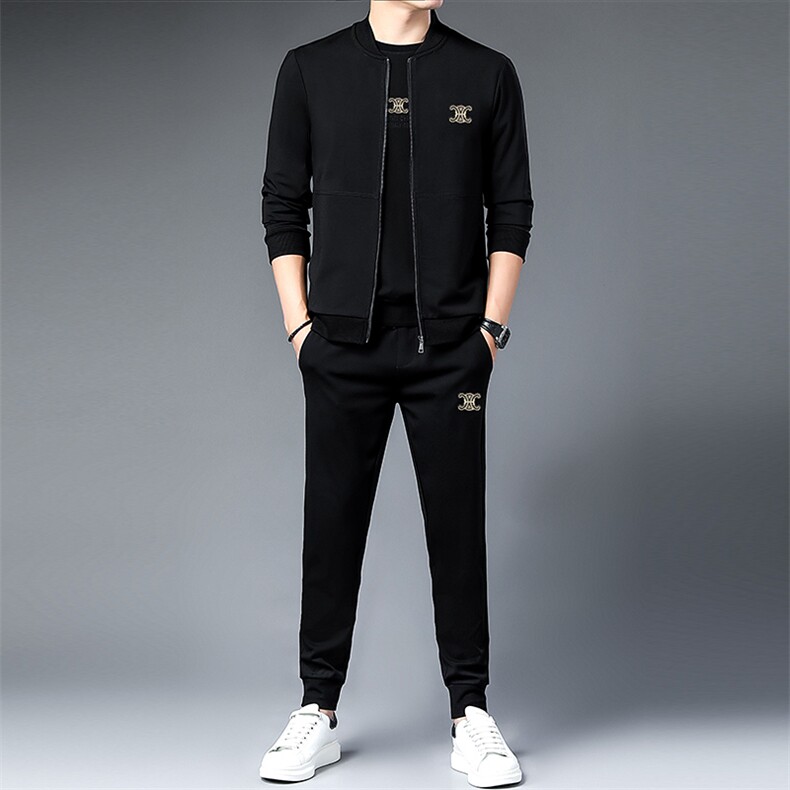 SA9685-3钱塘2020-2冬季厚款休闲百搭中青年男士卫衣套装P240图片