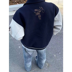 网图有货重工刺绣呢料夹克男美式飞行员棒球服外套女A877-P72，男装夹克，星座1505
