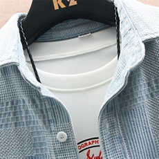 秋季流行男牛仔衬衣宽松休闲长袖衬衫外套XZ310B-3-CY953-P60，男装衬衫，星座310B-3