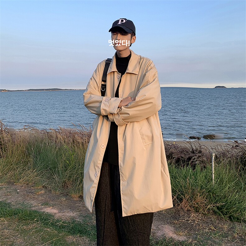港风休闲男士春季风衣中长款F8871P48,男装风衣,星座1116-2