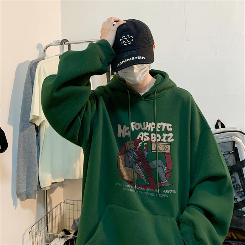 ！连帽圆领卫衣男装港风帽衫男LM154-P35,男装卫衣,电商B367