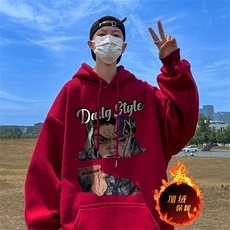 数据500克重磅秋冬美式加绒加厚卫衣外套Y160常规特P35绒P40，男装卫衣，电商A486