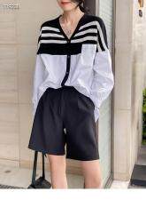 拼接衬衣十港风中裤，其它，晶莉莱