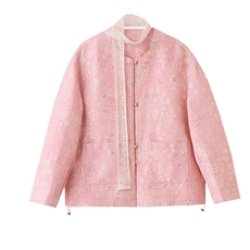 新中式国风刺绣外套女2025春季新款时尚气质名媛小香风短款上衣潮，女装短外套，辉煌依升