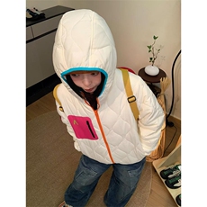高品撞色多巴胺棉衣情侣户外保暖轻量化连帽棉服男女A1146-P95，男装棉衣，星座1505