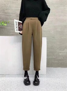 冬季毛呢面料休闲裤，现货，火爆补单中图片