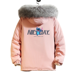 MM48173-P130 冬季大毛领衣男士大码加厚袄男服 砖墙图片