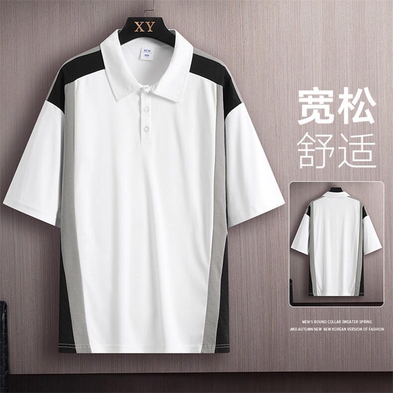 2023夏季新款短袖男木板挂拍潮流polo衫百搭半袖zdp2302-P40控58，男装Polo衫，星座717