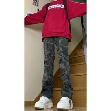 美式复古迷彩裤男款秋冬ootd穿搭解构裤子伐木工装牛仔裤KG831，男装牛仔裤，星座1116A（原606A-3）