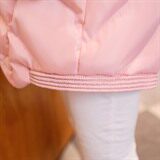 时尚保暖女士棉服甜美粉色长款羽绒外套冬季必备显瘦修身大码女装，女装棉衣/棉服，冬木谷雨