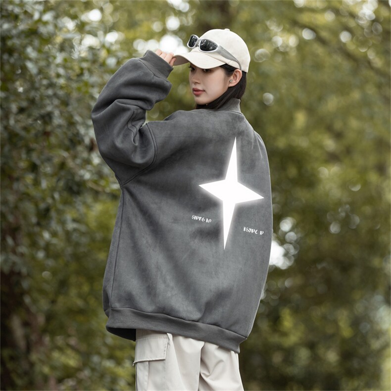 23/美式麂皮绒飞行棒球服中性风男女夹克外套JF3281-P80控108,男装夹克,电商B370