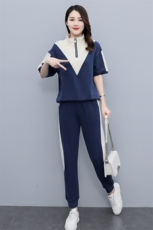 2024夏季新款时尚运动套装修身显瘦休闲两件套，女装运动套装，凯瑟曼