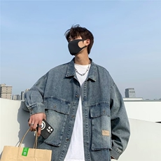 牛仔外套男韩版潮流大口袋高街帅气2025秋夏新款ins外套W4812-P68，男装工装外套，星座412