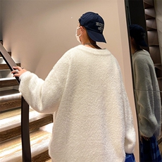 秋冬新款男士针织衫圆领男士马海毛毛衣男A071-6608-P55，男装针织衫/毛衣，电商A071