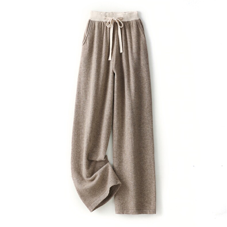 2025年秋季百搭拼色腰带兜休闲裤，女装休闲裤，阿娇羊绒