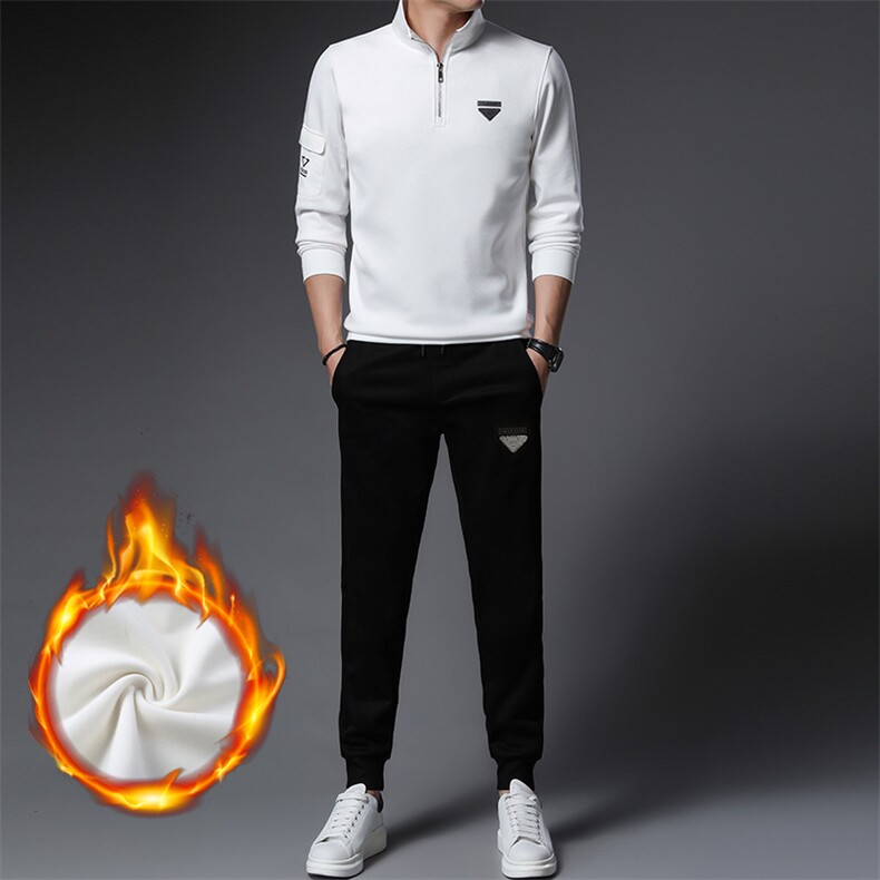 SA9835-2钱塘2020-2中年男士新款时尚休闲帅气潮流卫衣套装P147,男装休闲套装,钱塘207-2
