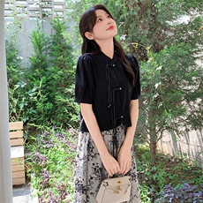 新中式轻国风水墨半身裙女2025夏季新款今年流行漂亮裙，女装连衣裙，天使之佳话