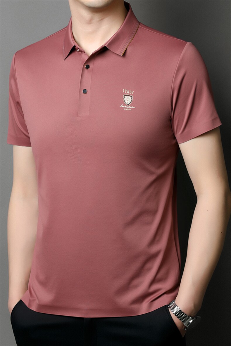 男薄款POLO衫中年男士休闲刺绣夏季新款翻领短袖T恤JD8628-P70,男装Polo衫,星座1105-3
