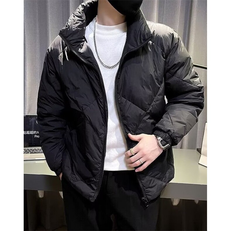 男士羽绒服冬季帅气男装拉链口袋立领棉衣修身外套男M601,男装羽绒服,星座1116A（原606A-3）