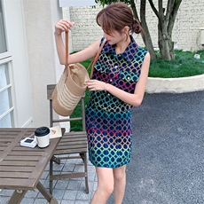 【新品】韩版时尚ins变色牛仔半裙套装2C030-9032-P145-K208，女装套装/套裙，2C030