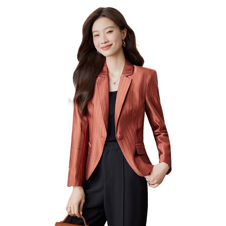 现货2025秋装新款收腰显瘦气质短款西装小外套女,女装短外套,苗苗