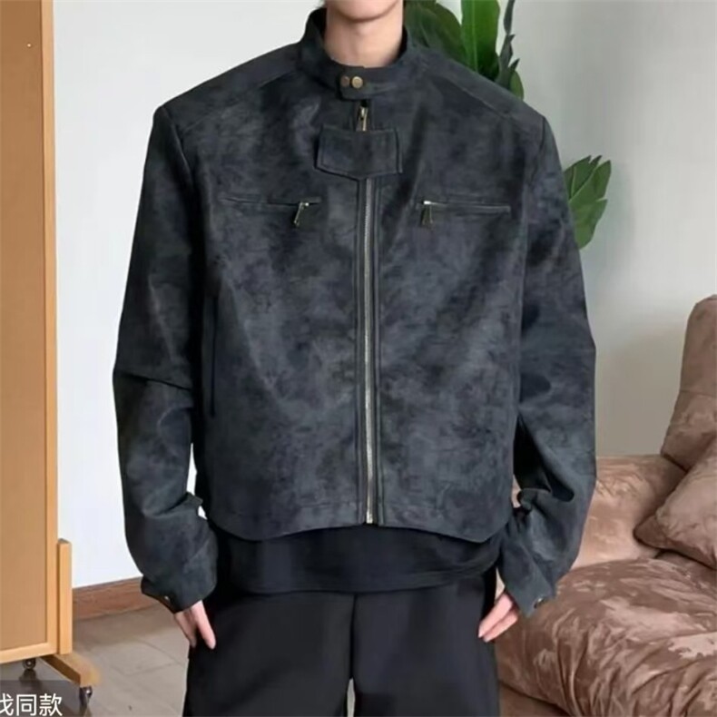 网图XZ413-HW170-P65-秋冬新款PU百搭青少年夹克外套,男装夹克,星座413（原星座105C）