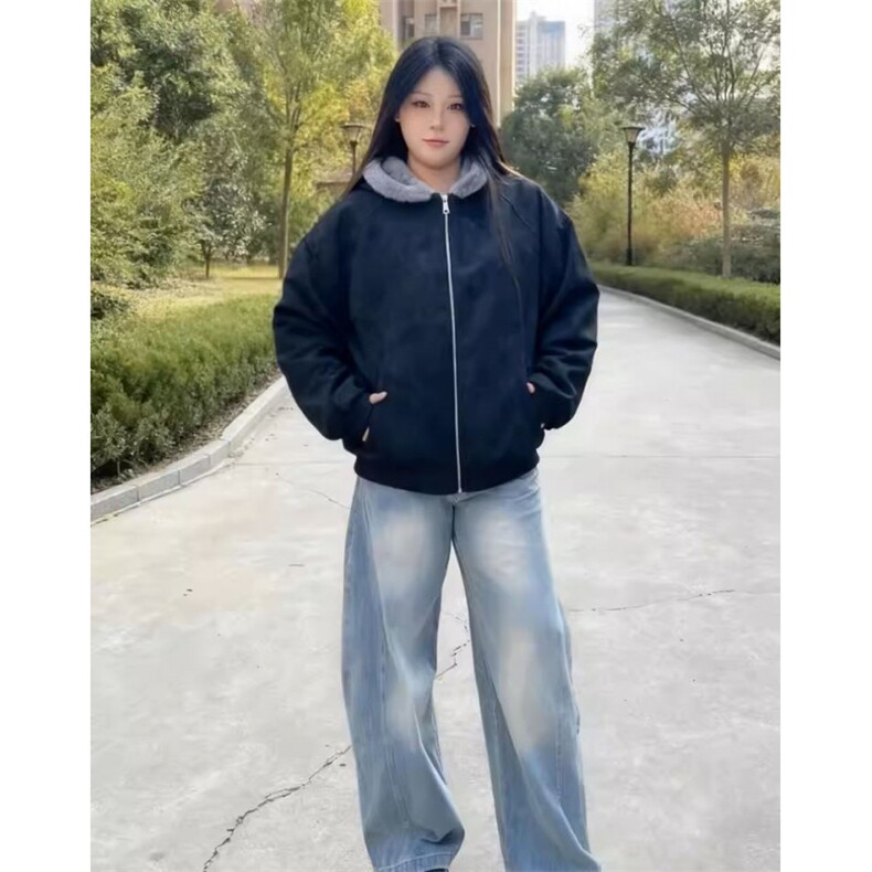 【】冬季荔枝纹男女PU皮加绒仿兔毛内里连帽棉服S1322P93,男装棉衣,星座1112-1