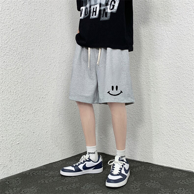 HD74204-P22华夫格短裤男大码宽松五分裤男直筒中裤,男装休闲裤,电商A040