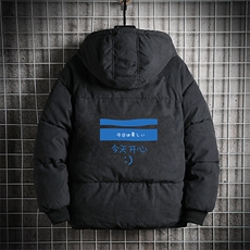 MY16033-P100加厚加绒连帽衣男大码服男面包服男网格挂拍，男装棉衣，电商A040A