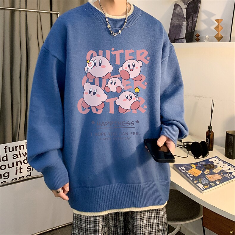 控78假两件毛衣男大码加绒针织衫男毛线衣M80310-P55加绒P70,男装针织衫/毛衣,电商A040