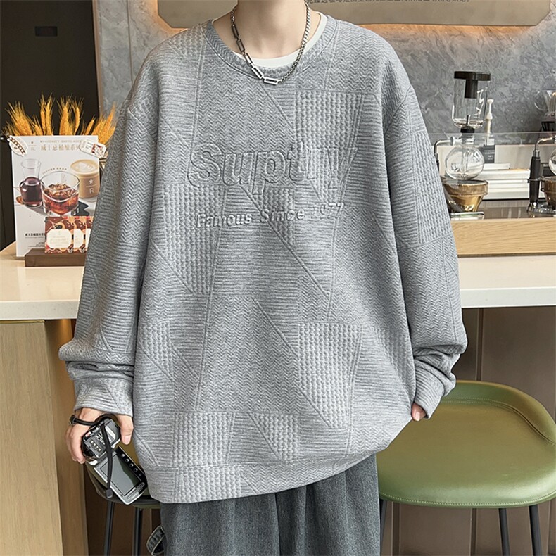 主推L-8XL360克提花大码圆领休闲卫衣男109-W1588款-P38,男装卫衣,星座109