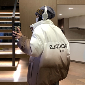 主推 中性风 渐变色情侣装男装棉衣宽松棉服冬装外套G1036 P128图片