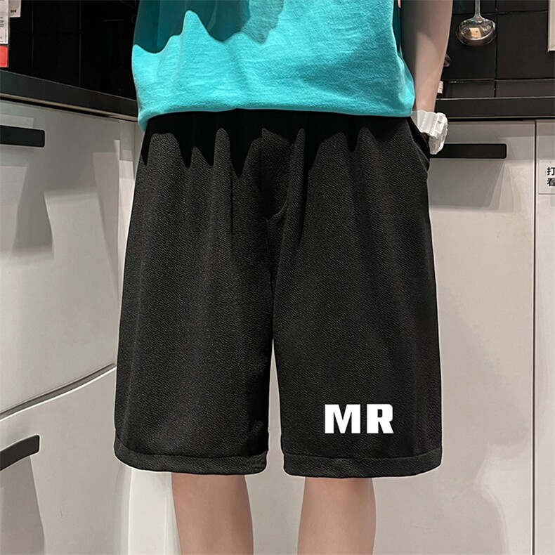 MK37253-P15 冰丝短裤男士大码宽松休闲五分裤男运动中裤图片