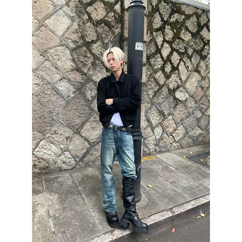 现货~秋冬新款呢子大衣正肩短款翻领男女夹克外套DY02-P95，男装夹克，星座1004-3