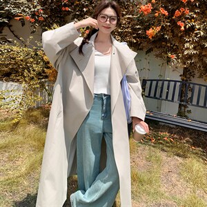 【已出货】内含买家秀一粒扣风衣外套2C372-9031-P155控208图片