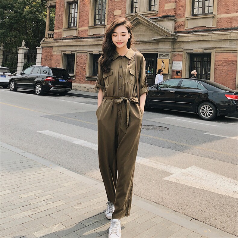 2021夏季新款军绿色连体裤8605-7023,女装连体裤,浙宝225