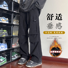 改加绒韩版灯芯绒工装裤男大码直筒裤K1167J加绒-特P40控78，男装工装外套，电商A001-1