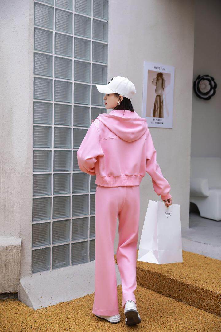 高级设计感连帽卫衣休闲时尚套装，女装卫衣/绒衫，漫菲妮