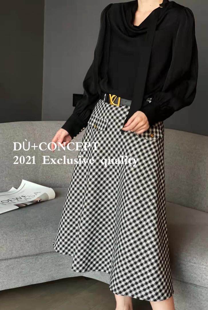 现货：时尚黑白编织粗昵大伞裙，其它，金川古韵