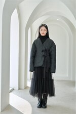 现货系带无领羽绒，，其它，UDF